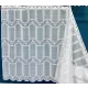 Méteráru, Vitrázs Függöny, Zsakar, Dantel, fehér, 120 cm