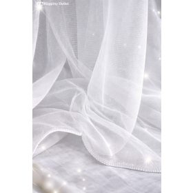 Méteráru, Viktória, fehér ezüst fém szálas, 290 cm