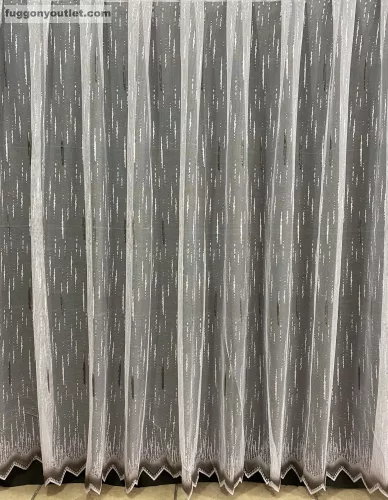 Zápor, fehér alapon szürke, 300x155 cm