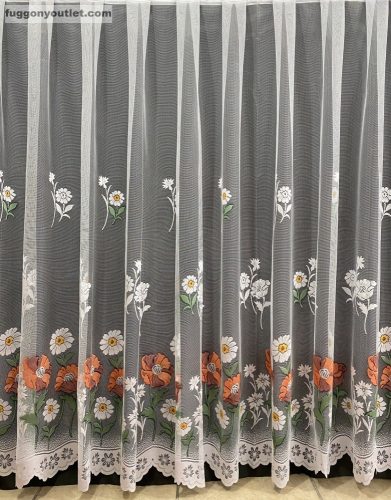 Margaréta, fehér alapon narancs, 400x250 cm