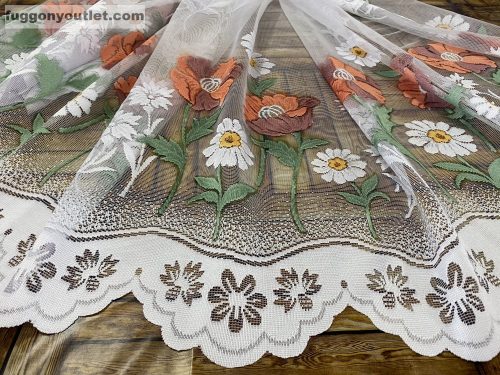 Margaréta, fehér alapon narancs, 400x250 cm