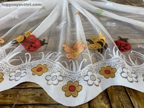 Katicabogár, fehér alapon színes, 300x155 cm