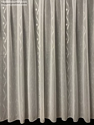Voile, Roshan, fehér alapon szürke, 300x150 cm