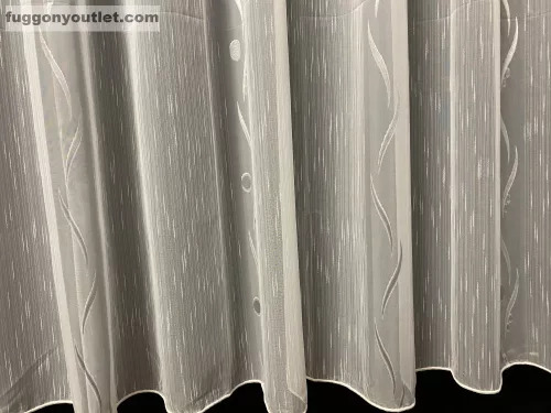 Voile, Roshan, fehér alapon szürke, 300x150 cm