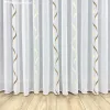 Voile, Roshan, fehér alapon barna és arany, 300x260cm