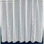 Voile, Roshan, fehér alapon barna és arany, 300x155 cm
