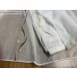 Voile, Roshan, fehér alapon barna és arany, 300x155 cm