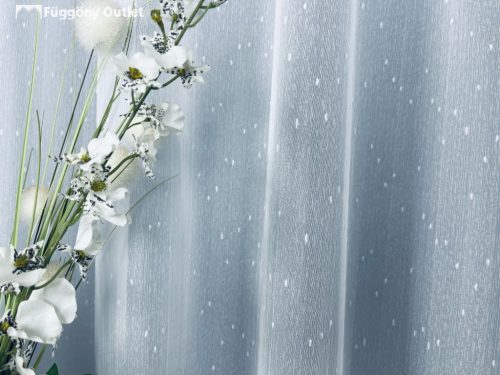 Voile, Hópehely, fehér, 300x180 cm 