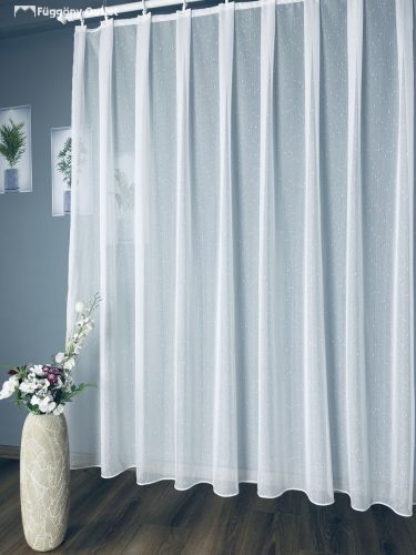 Voile, Hópehely, fehér, 300x180 cm 