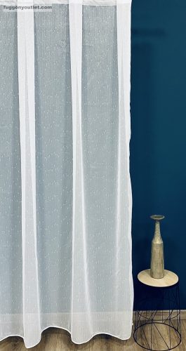 Készfüggöny, voile, Hópehely, fehér,200x260 cm 