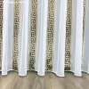 Voile, Hellas, fehér alapon barna és arany, 500x155cm