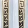 Voile, Hellas, fehér alapon barna és arany, 500x155cm