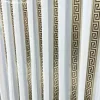 Voile, Hellas, fehér alapon barna és arany, 500x155cm