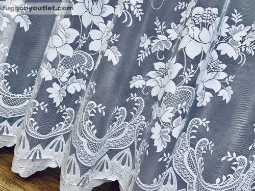 Barokkrózsa, fehér, 300x155 cm