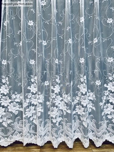 Barokkrózsa, fehér, 300x155 cm