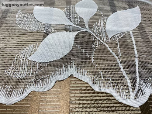 Méteráru, Vitrázs Függöny, Zsakar, Tört fehér, 35 cm
