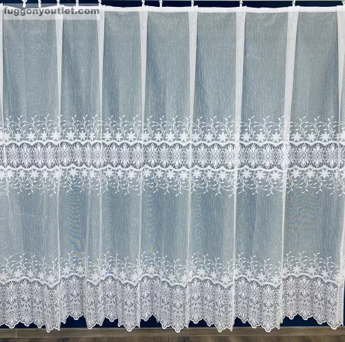 Csillagbordűr, fehér, 400x155 cm
