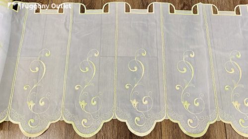 Méteráru, Vitrázs Függöny, hímzett voile, 45 cm