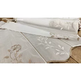 Méteráru, Vitrázs Függöny, voile, hímzett , 60 cm