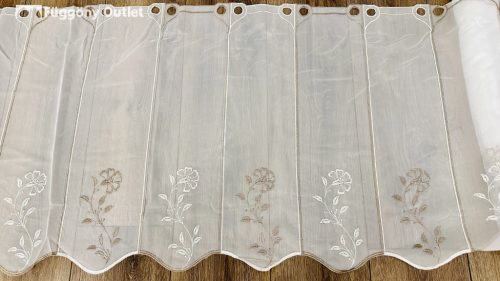 Méteráru, Vitrázs Függöny, voile, hímzett , 60 cm
