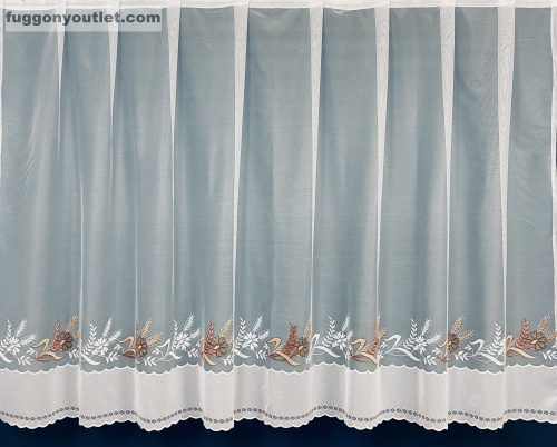 Búzavirág, fehér alapon barna, 300x250 cm