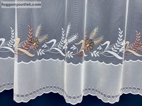 Búzavirág, fehér alapon barna, 300x250 cm