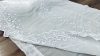 Méteráru, hímzett, Voile, fehèr, 150 cm 