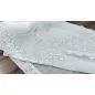 Méteráru, hímzett, Voile, fehèr, 160 cm 