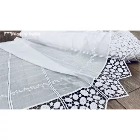 Méteráru, Vitrázs Függöny, voile, hímzett , 60 cm