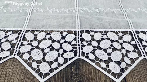 Méteráru, Vitrázs Függöny, voile, hímzett , 60 cm