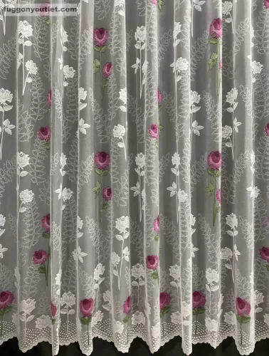 Rózsaszál, fehér Pink, 300x250 cm