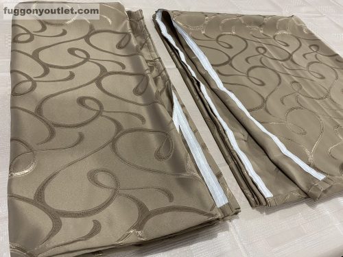 Sötétítő, Kacskaringó, Selyem Mogyoró, 140x250 cm, 2db-os csomag 