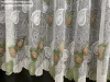 Tulipánlevél, fehér alapon barna és zöld, 300x250 cm