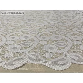   Méteráru, Vitrázs Függöny, Zsakar, Indalevél fehér, 70 cm 