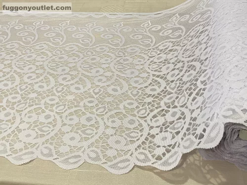 Méteráru, Vitrázs Függöny, Zsakar, Indalevél fehér, 70 cm 