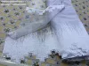 Méteráru, Vitrázs Függöny, Zsakar, Parkettas fehér, 55 cm 