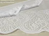 Méteráru, Vitrázs Függöny, Zsakar, Vastagbordűr fehér, 65 cm 