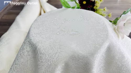 Méteráru, Jacquard, asztalterítő anyag, krém, 320 cm 
