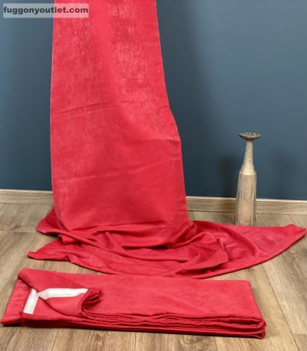 Kész sötétítő piros szoft ( 2 db =140 cm széles 250 cm )