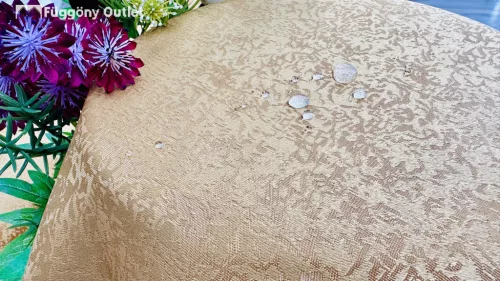 Méteráru, Jacquard, asztalterítő anyag, arany, 320 cm 