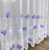 Lepke, fehér alapon lila, 500x175 cm
