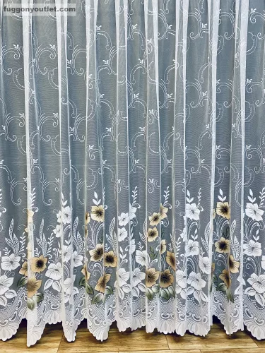 Pipacsvirág, fehér alapon barna, 300x175 cm