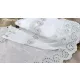 Méteráru, Vitrázs Függöny, voile, szürke  hímzett , 60 cm