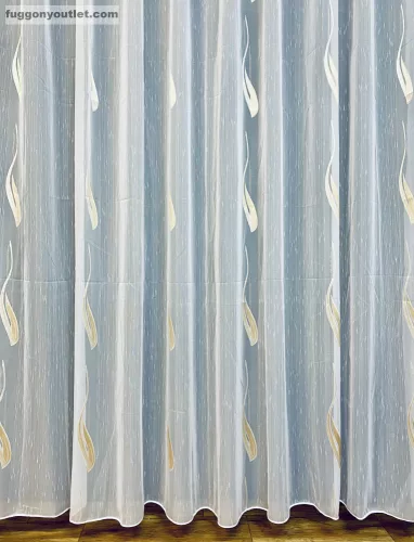Voile, Seda, fehér alapon arany, 300x260 cm 