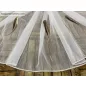 Voile, Seda, fehér alapon barna, 300x260 cm 