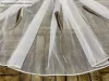 Voile, Seda, fehér alapon barna, 400x260 cm 