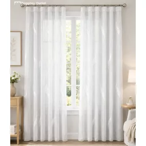 Voile, Seda, fehér, 300x175 cm 