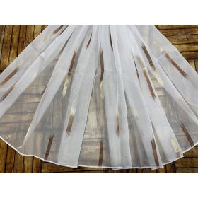   Méteráru, Voile , Parketta, fehér alapon barna, 280 cm Méteráru