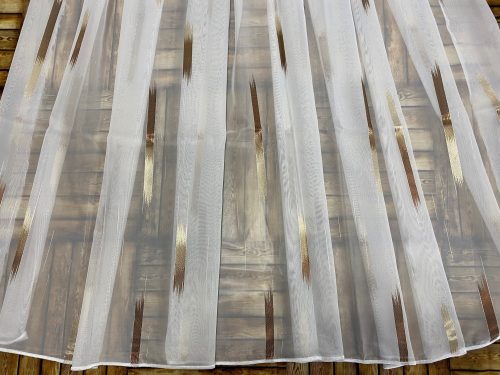 Méteráru, Voile , Parketta, fehér alapon barna, 280 cm Méteráru