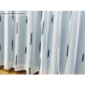 Voile, Parketta, fehér alapon fekete, 300x260 cm